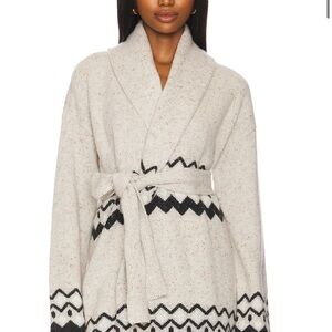 Adley Fairisle Cardigan in Grey Multi